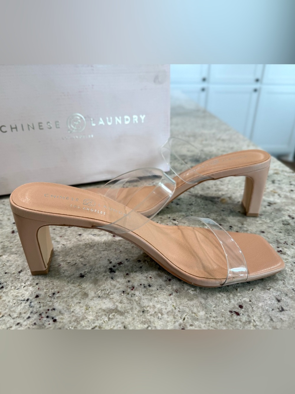 Chinese Laundry Nude Clear-Strap Block Dress Heel Sandal - Picture 5 of 16